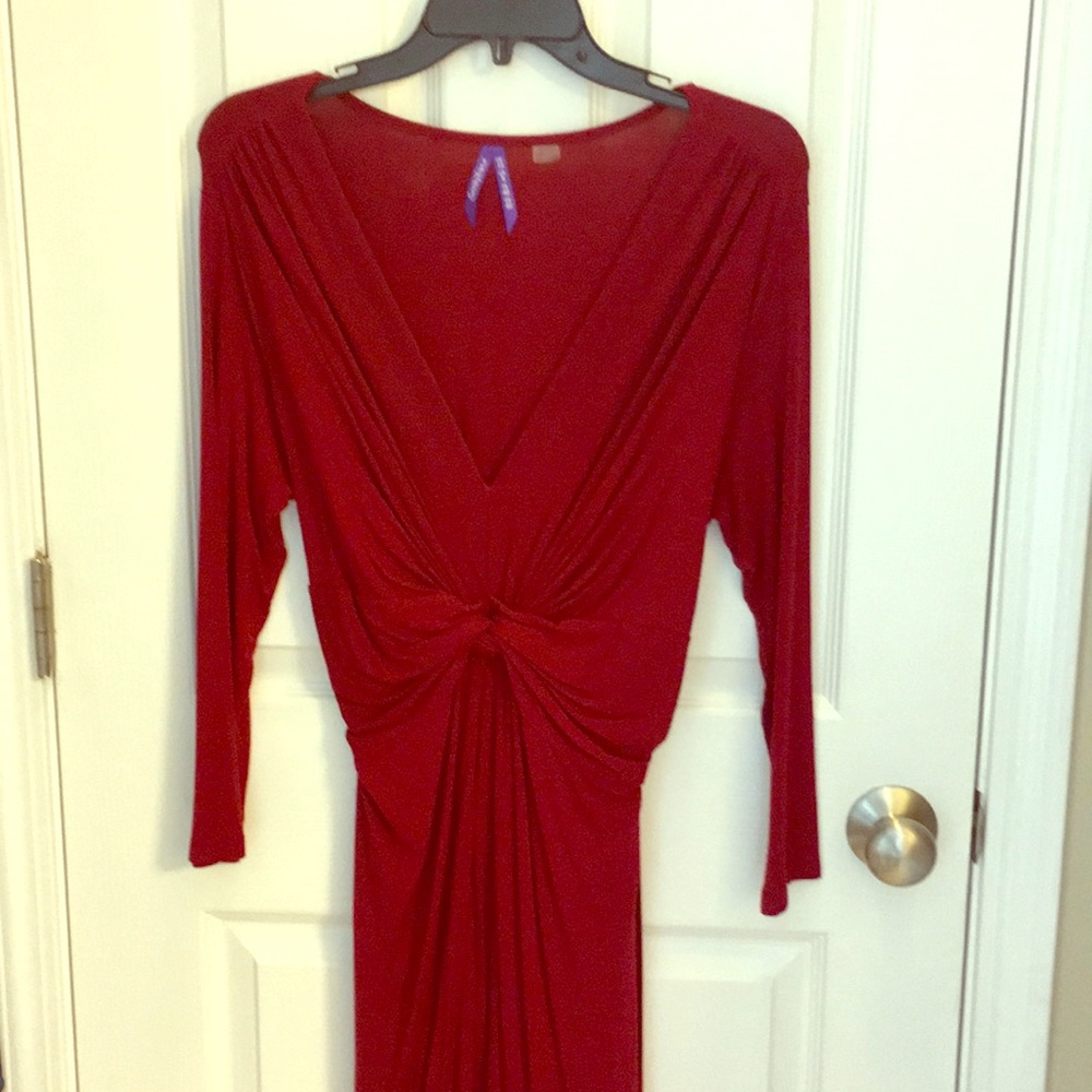 Long sleeved maternity dress